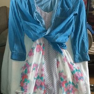 Flower dress and jacket